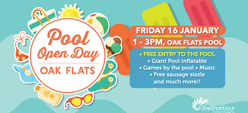 Banner for pool open day