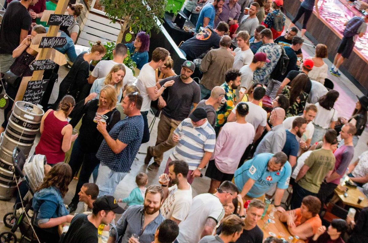 Crowd at Seeker Brewing