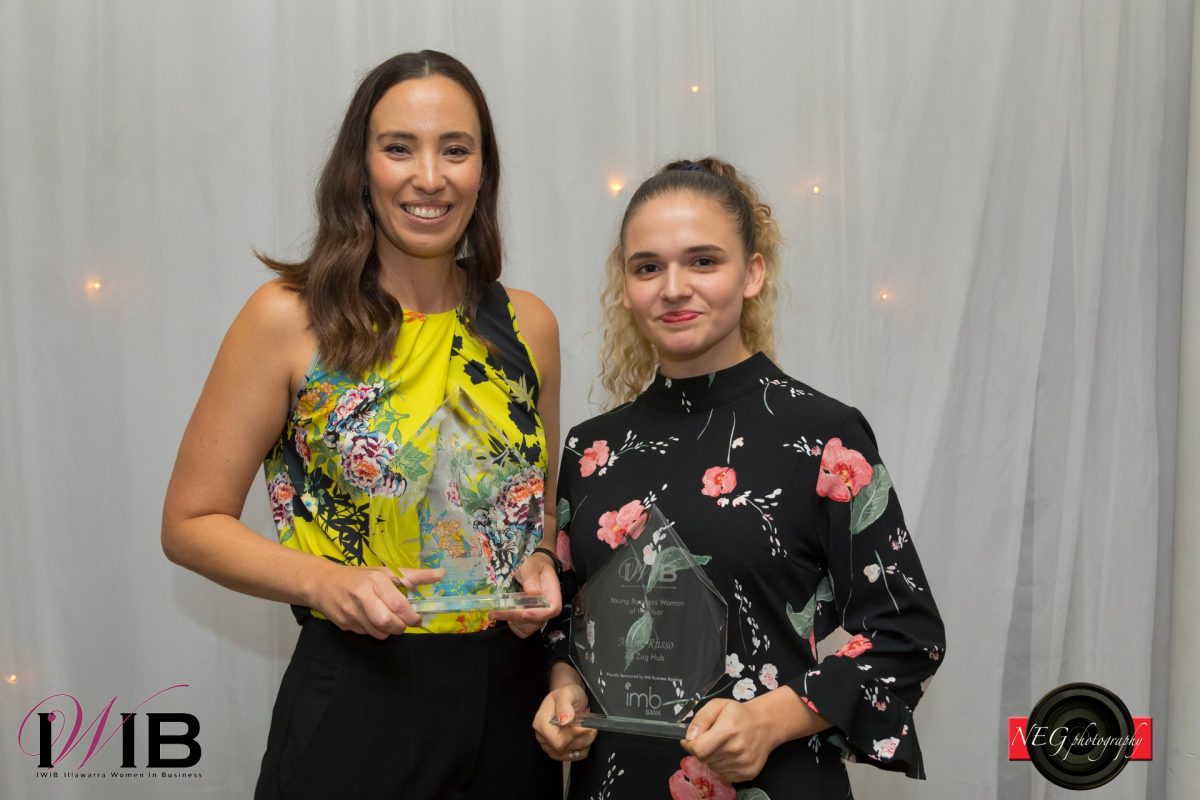 Lauren Clark of @Active Property Conveyancing - IWIB Woman of the Year and Marie Russo of Zig Zag Hub IWIB Young Business Woman of the Year