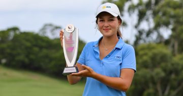 Teenager unfazed at taking on top golfers at Women's NSW Open in Wollongong: 'Just do my own game'
