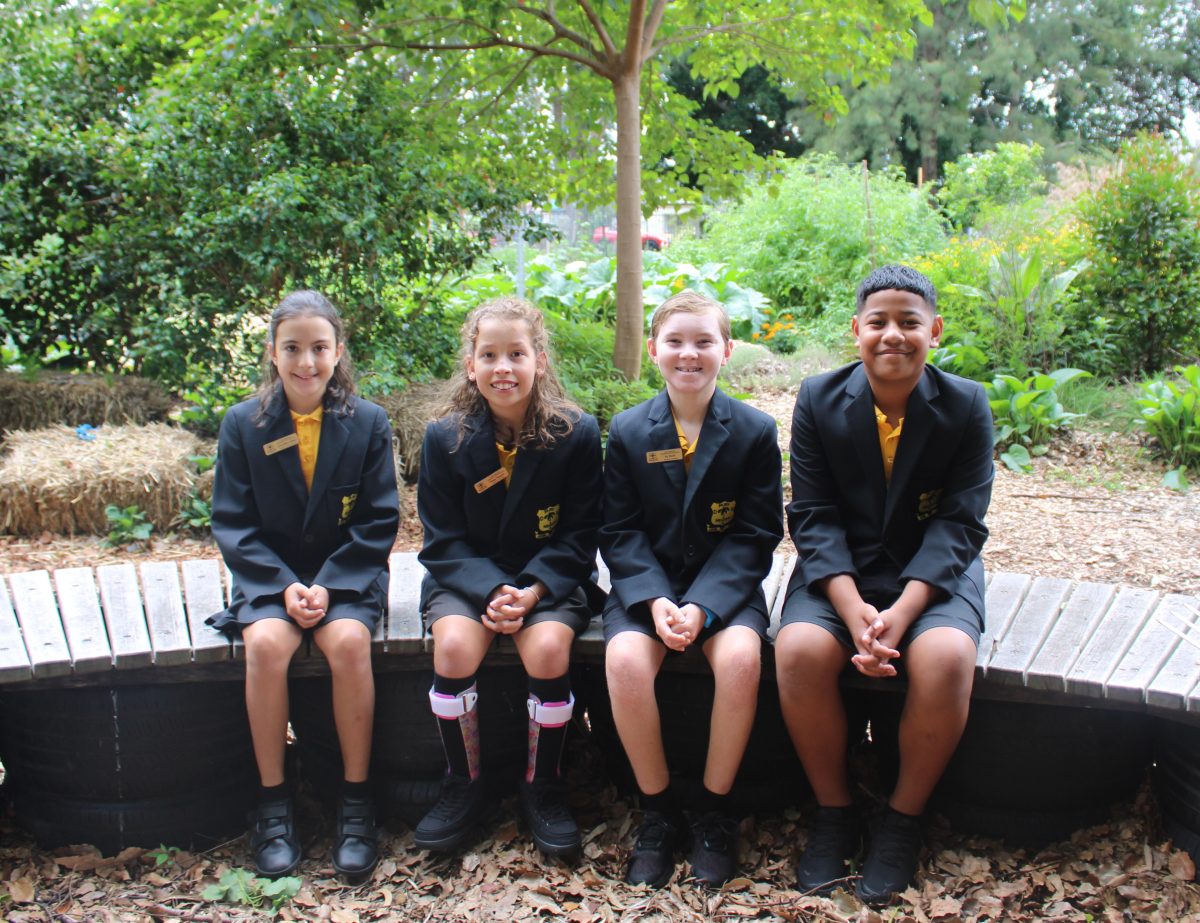 Fairy Meadow Demonstration School's 2026 leadership team Emma Munoz Maeso, Pippa Napper, Ky North and Niuloa Tongotongo. 