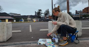 Cargo ships and coal piles inspire award-winning Wollongong artist