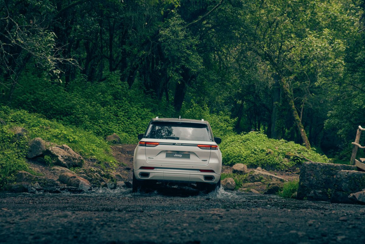 luxury SUV going off-road