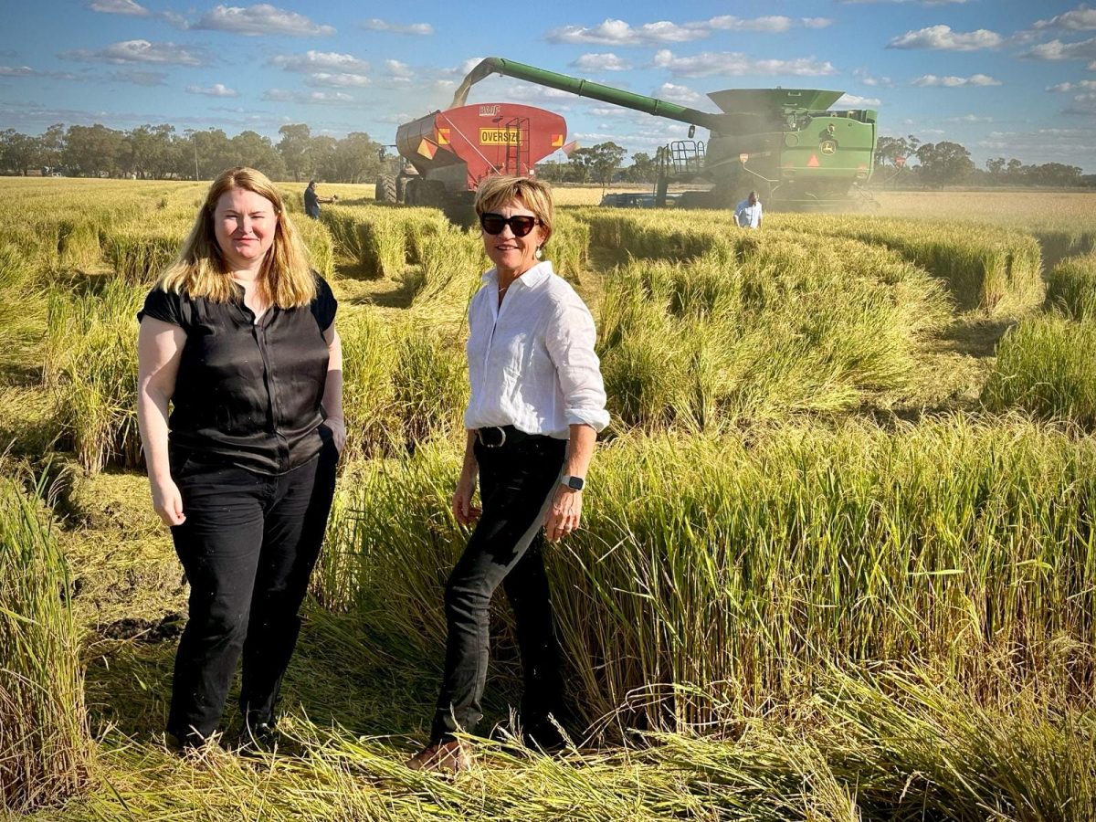 Member for Murray Helen Dalton with MP Tara Moriarty in Griffith in April. 